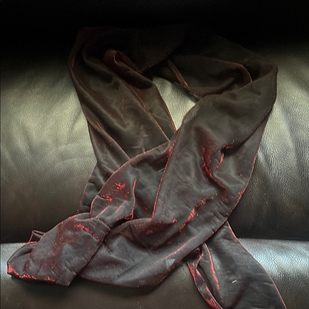 Elegant Black and Red Scarf